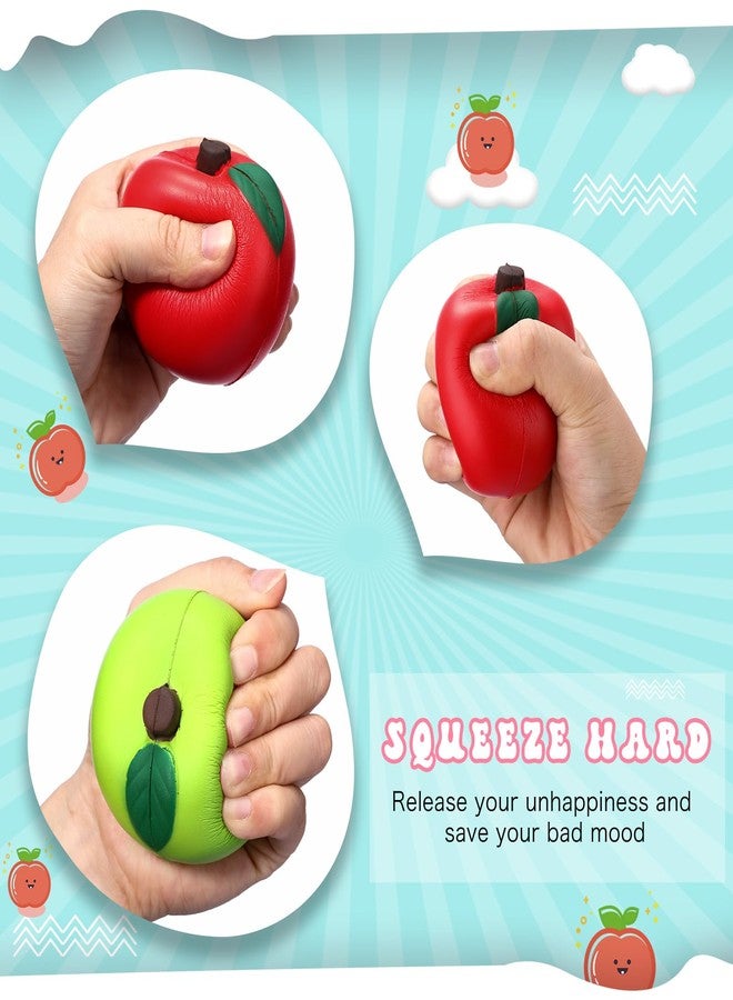 Chalyna 30 Pieces Fruit Stress Ball Red and Green Fruit Stress Relief Squeeze Balls Squeeze Finger for Adults Finger Exercise Reward Gifts Supplies(2.8 Inch) - Image 3